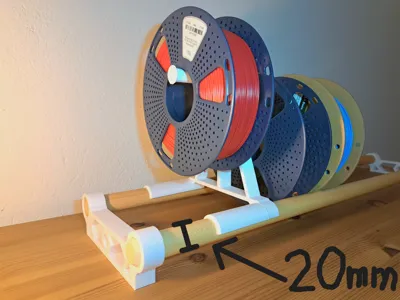 Filament spool winder for 20 mm holder
