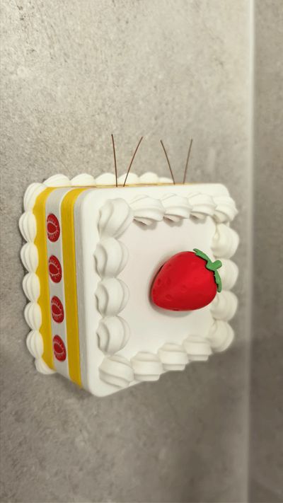 Cantonese Style Twin Pigtails Strawberry Cake Switch Decorative Cover