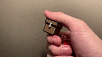 Minecraft chest clicky fidget keychain