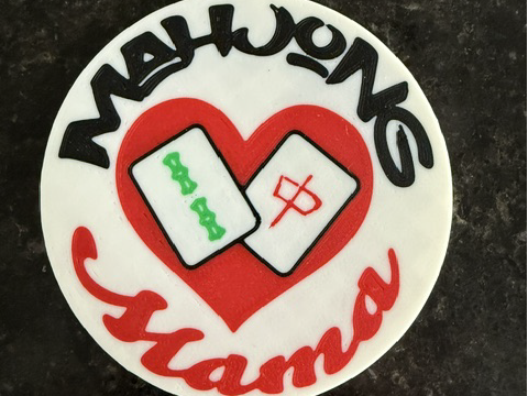 Mahjong Mama Keychain - Let's Rack and Crak