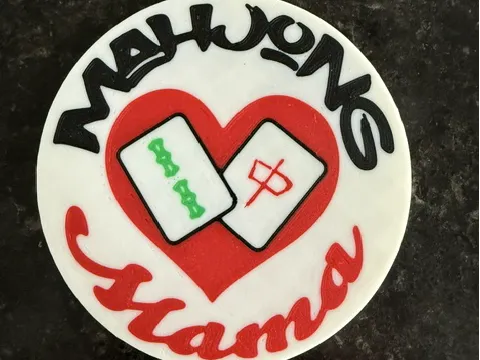 Mahjong Mama Keychain - Let's Rack and Crak