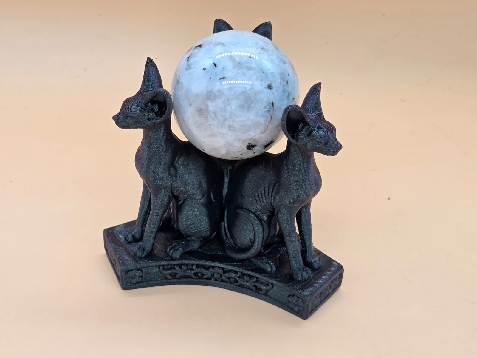 Sphinx Cat Crystal Ball Holder