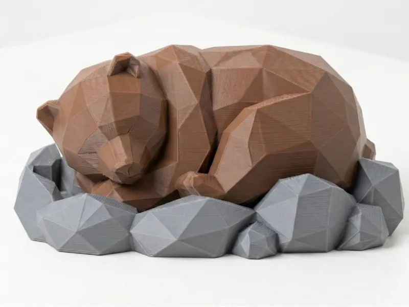 Low Poly Sleeping Bear