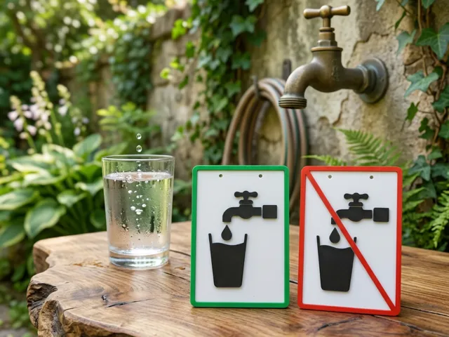 Water drinkable / not drinkable signs