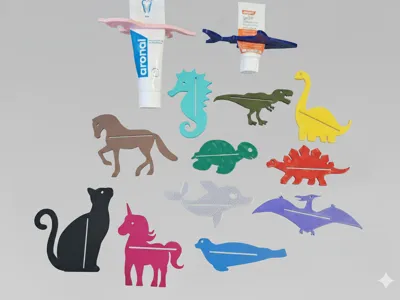 Tube squeezers in various animal shapes