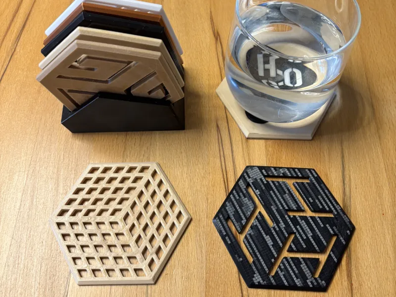 Collector for hexagon coasters (6 or 12 coasters)