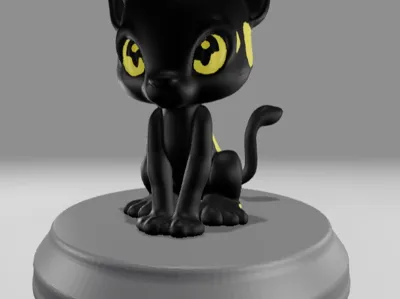 black cute cat