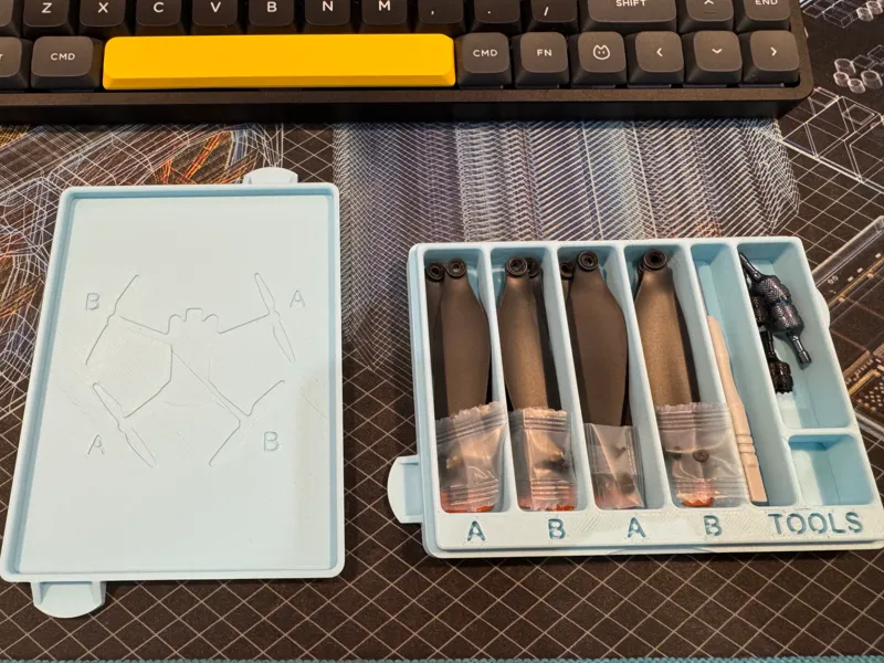 DJI Mini 4 Pro Spares Container with tabs