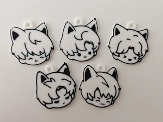 恋与深空猫猫头钥匙扣