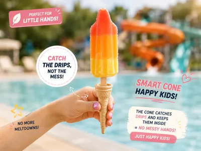 Ice Pop Drip Catcher Cone