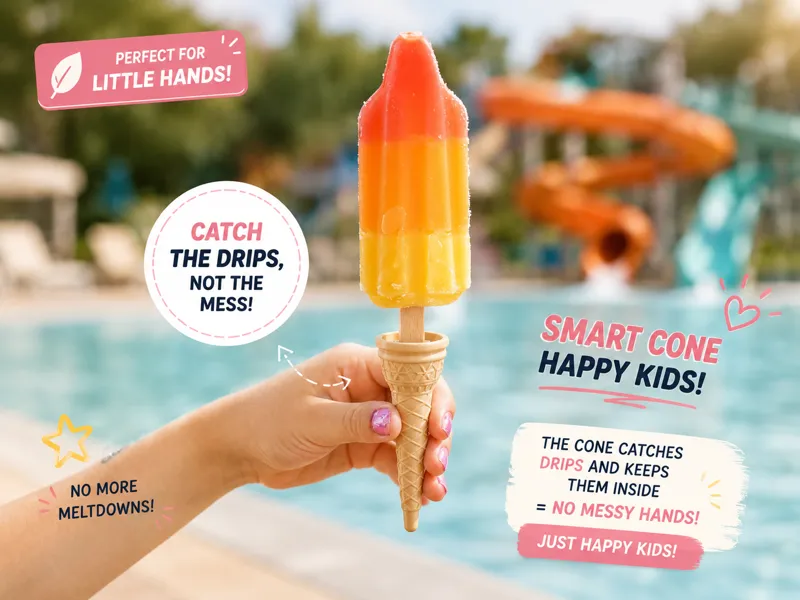 Ice Pop Drip Catcher Cone