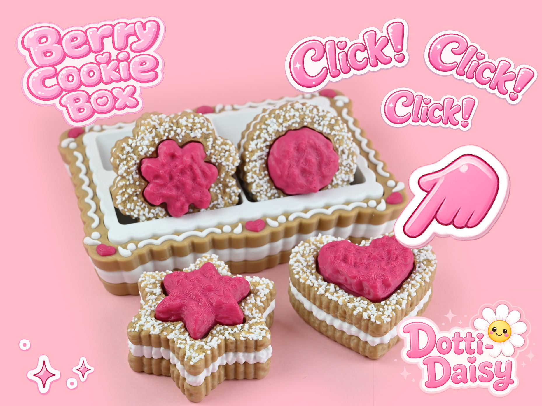 Berry Cookie Fidget Clicker and Box