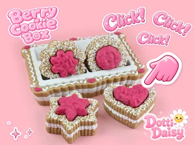 Berry Cookie Fidget Clicker and Box