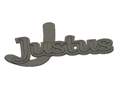 Justus Door Sign