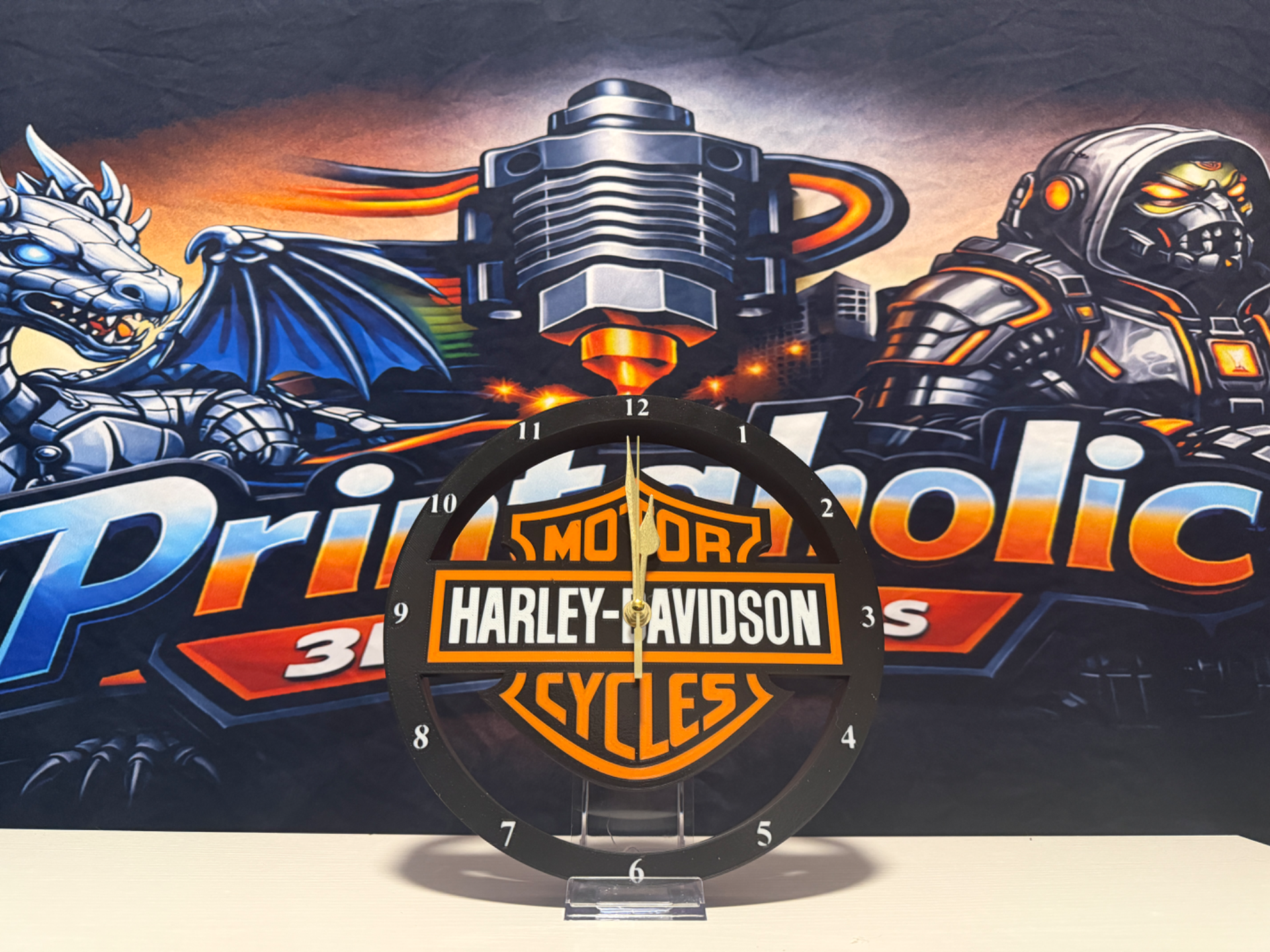 Harley Davidson Clock