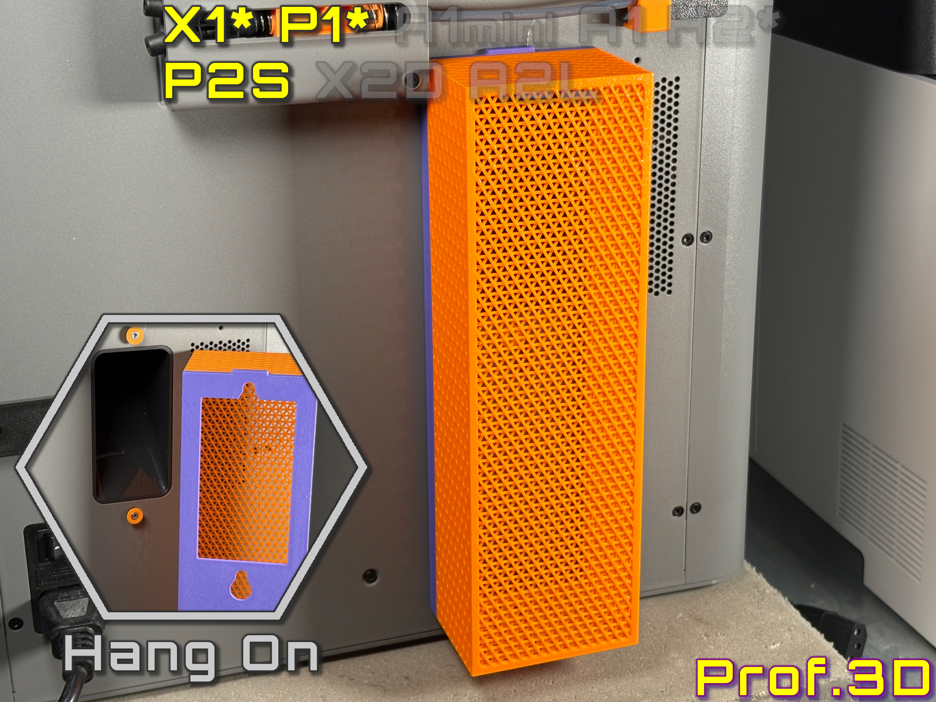 Hang On Purge Bin ⧸ Mesh Box Poop Bucket With Lid