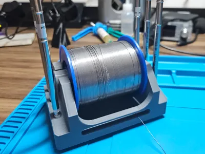 Solder Wire Spool Holder with T12 Tip Storage