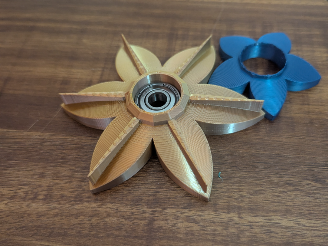 Parametric Starfish Fidget Spinner — 608 Bearing