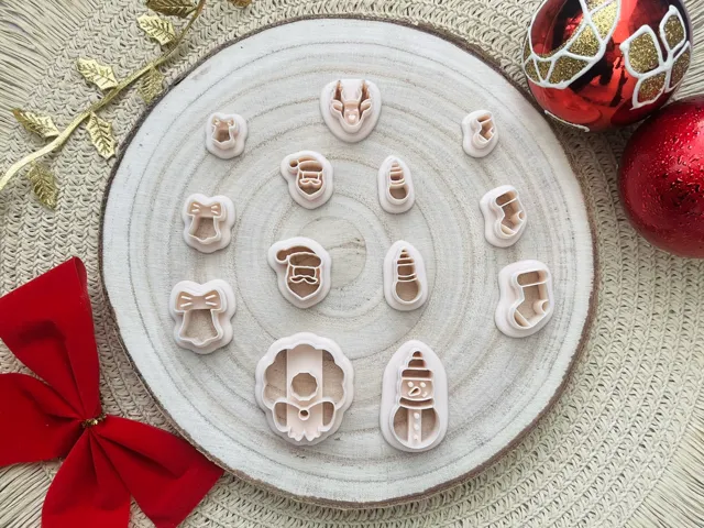 Christmas Polymer Clay Earrings Cutters Set