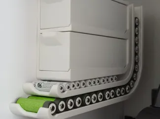 battery dispenser wall mounted AA + AAA + drawers