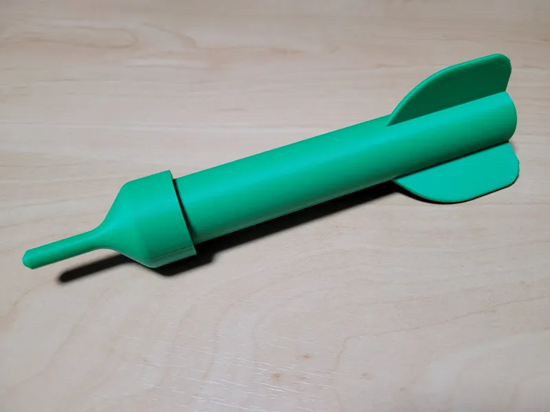 Geocache container in shape of a dart incl. cap.