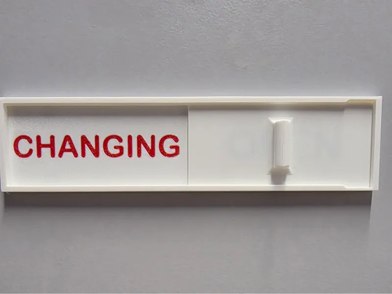 Changing / Open sign for door