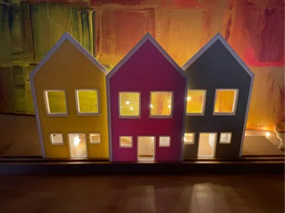 LED Row House Decor