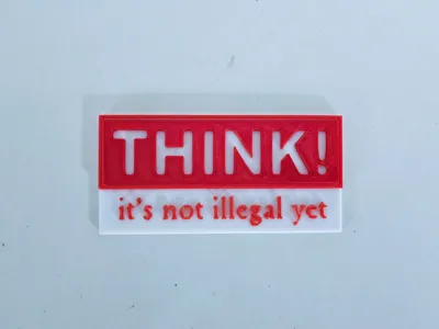 Think! - legal thinker sign