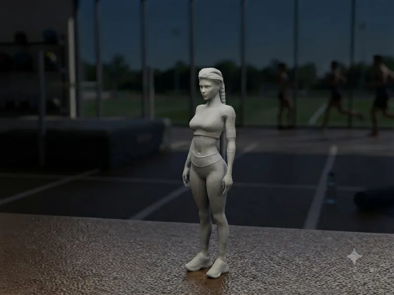 Standing Athletic Woman