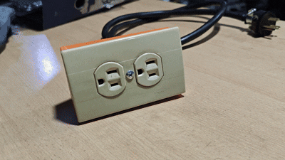 Wall-mounted double socket box