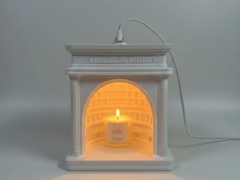Greek-style candle warmer