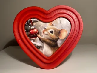Heart Shape Photo Frame - Snap In Backing & Stand