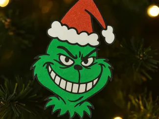 Grinch Christmas Smile Ornament – 4 Color
