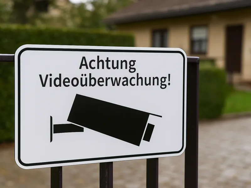 Achtung Videoüberwachung Warn Hinweisschild