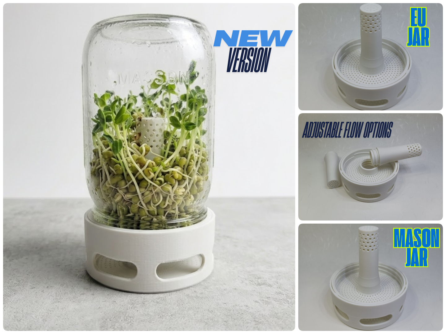 Sprouting Jar System (EU & Mason Jar) V2