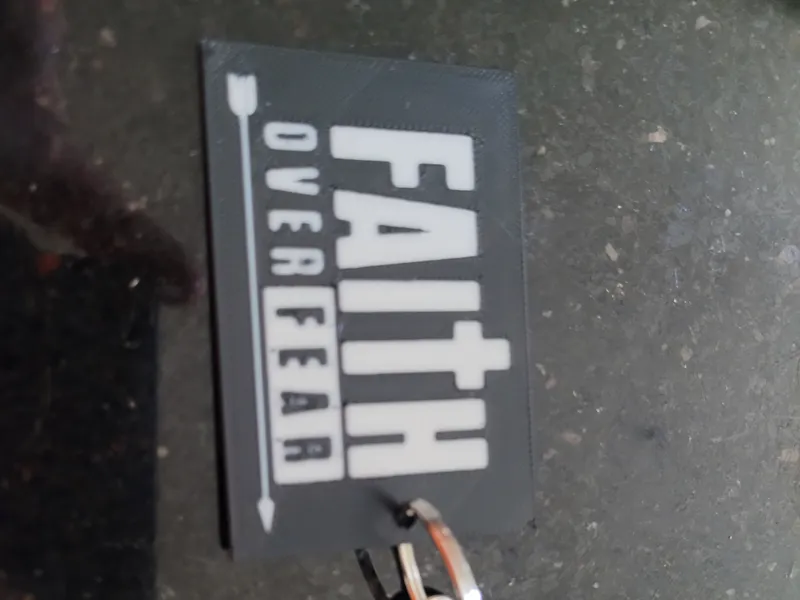 Faith Over Fear Keychain