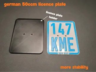 license plate holder 50ccm 