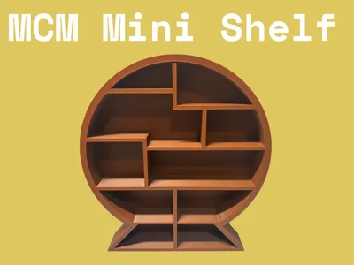 Mini Shelf / Bookshelf Mid Century Modern Style