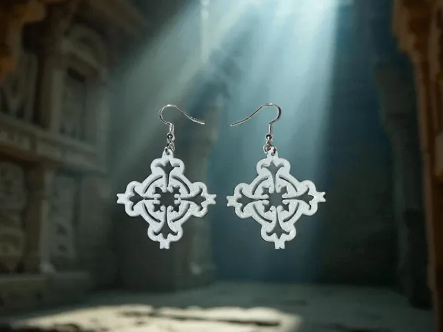 Mystical cross earrings