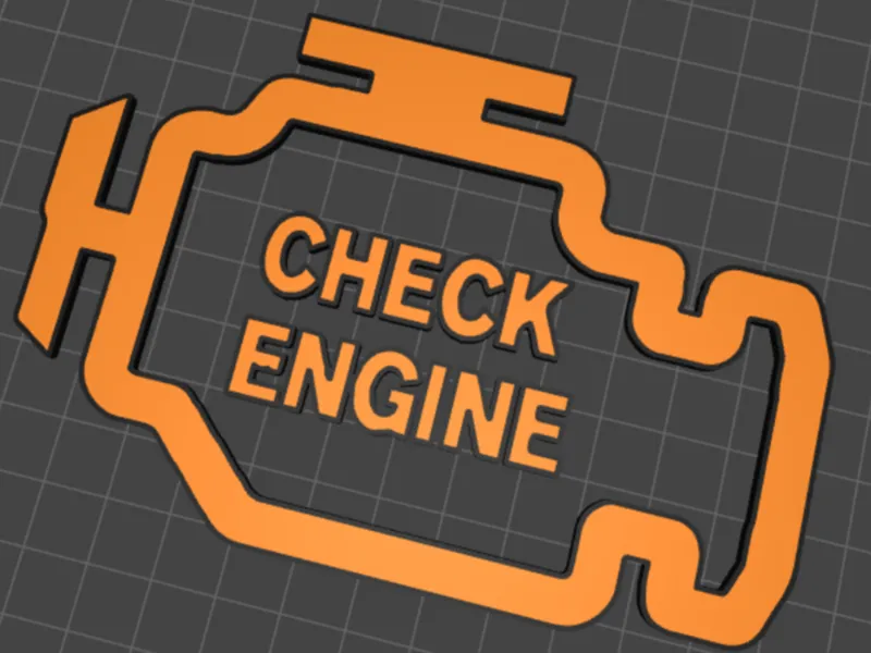 Check Engine Light keychain
