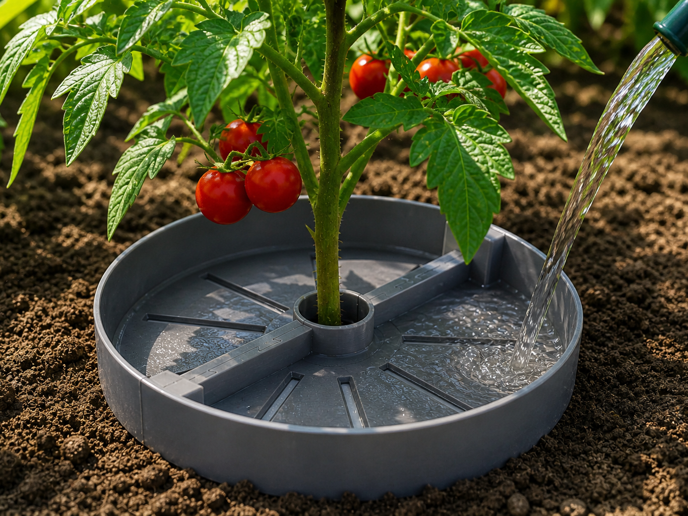 Vegetable plant crater for allotment. Customizable