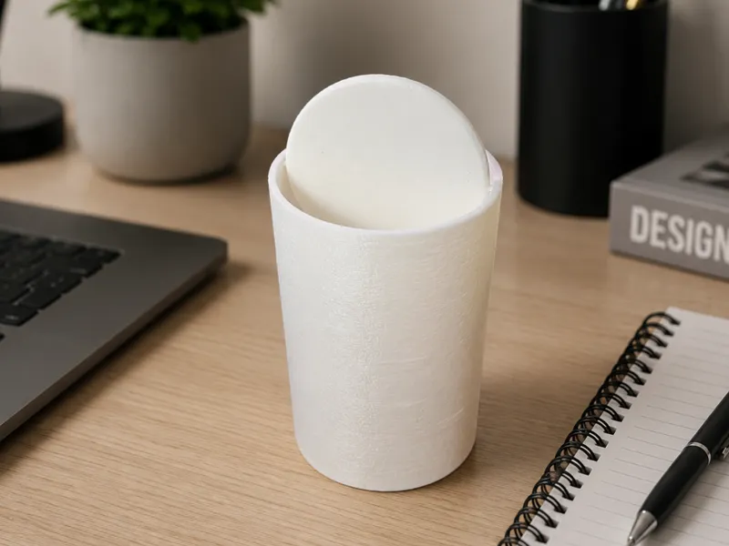 Mini Desktop Trash Can(60x100mm, Fuzzy Skin)