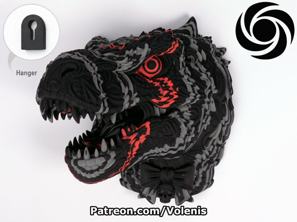 Colorstacked Trex Head Decor