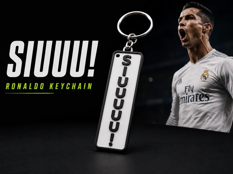 Ronaldo "SIUUUU!" Keychain – Fast Print