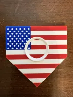 American Flag Baseball Stand