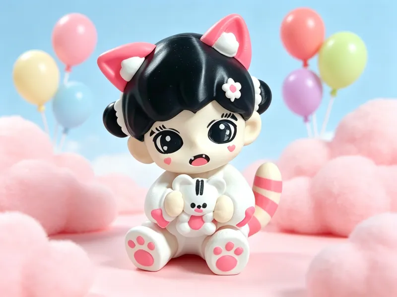 可爱猫宝zorra多色一体打印rayan