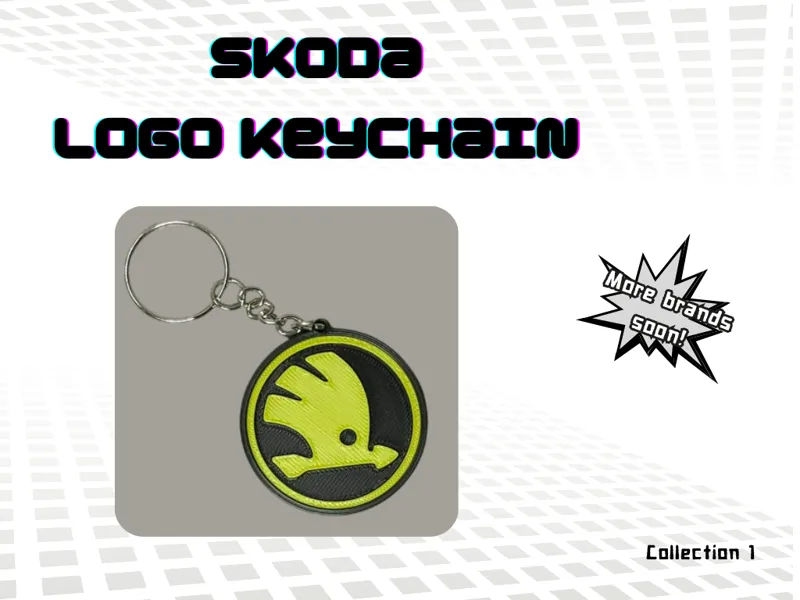 Skoda logo keychain