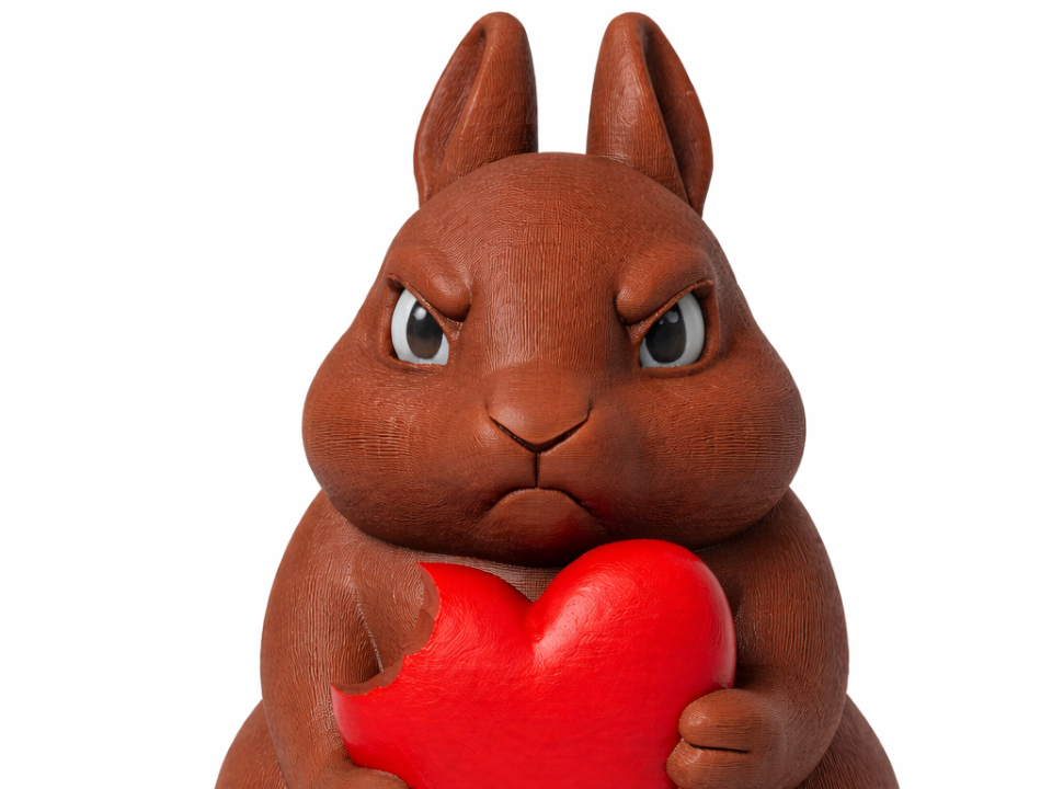 Angry Bunny  who eaten my chocolate