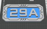 有A-F字母,有螺丝孔0.2mm layer, 2 walls, 15% infill