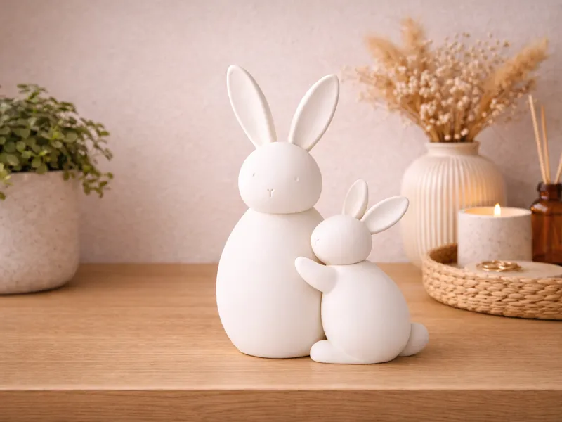 Easter Bunny Duo – Minimal Family Edition